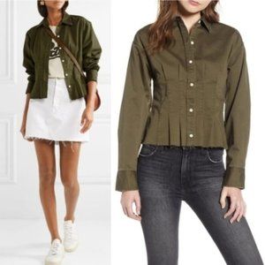 NWT Current/Elliott Tella Shirt in Rural Green